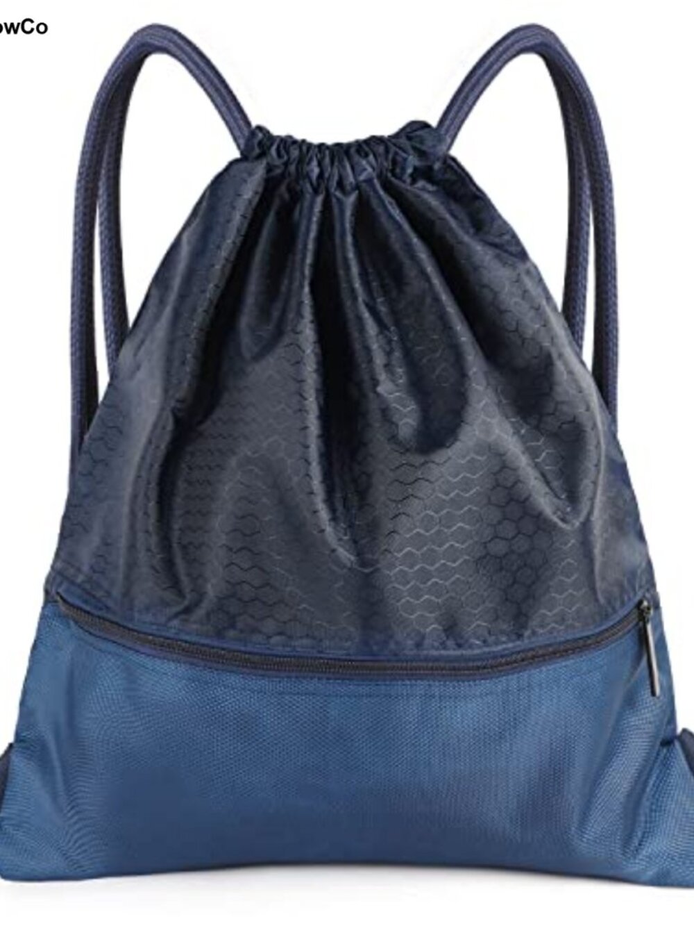 Waterproof Drawstring Backpack Gym Bag with Zip Pocket Lightweight